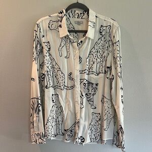 Rails Silk Shirt (Kathryn) in Animal Print